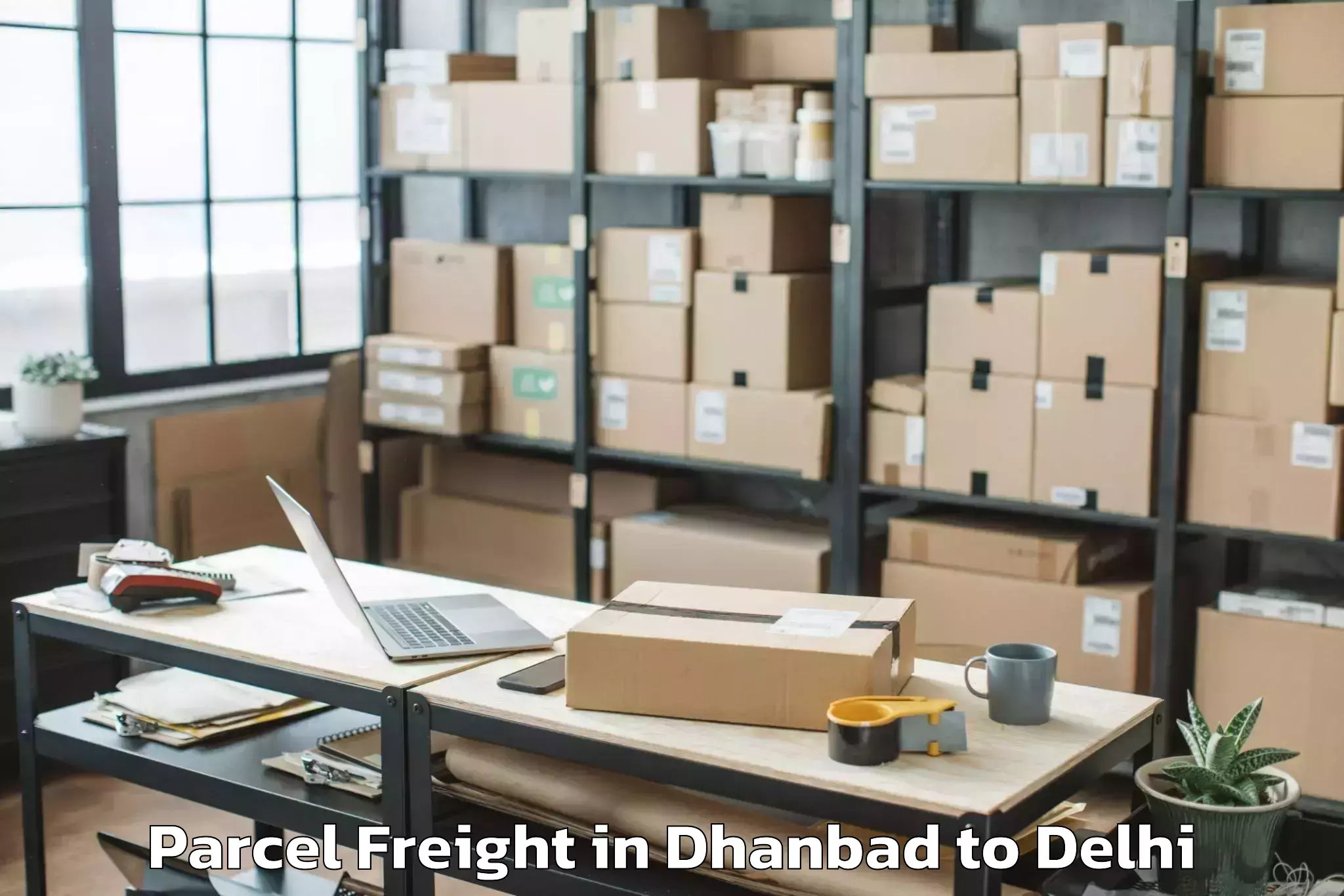 Book Dhanbad to D Mall Pitampura Parcel Freight Online